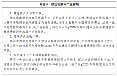 江西省移动物联网发展规划(2017-2020年) 技术创新助推绿色崛起